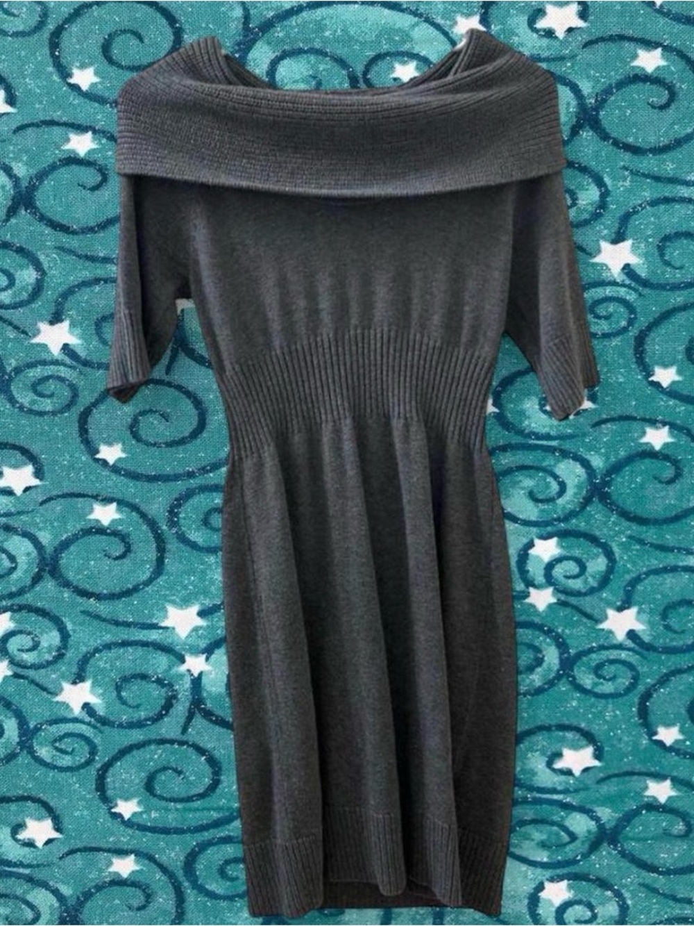 Indie Boho Sweater Dress S Cottage Fairy Grunge Shoujo Twee Y2K academia alt